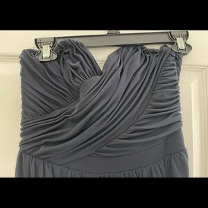 Melissa Sweet - full length strapless -navy blue - size 2 dress